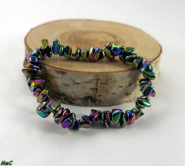 Bracelet baroque hématite titane Minéraux et Cristaux