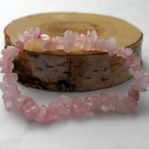 Bracelet baroque quartz rose Minéraux et Cristaux