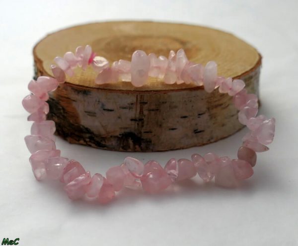 Bracelet baroque quartz rose Minéraux et Cristaux