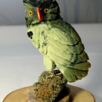 Minéraux et Cristaux Chouette chrysocolle et kambaba Minéraux et Cristaux