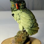 Minéraux et Cristaux Chouette chrysocolle et kambaba Minéraux et Cristaux