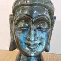 Minéraux et Cristaux Tête Bouddha Labradorite Minéraux et Cristaux